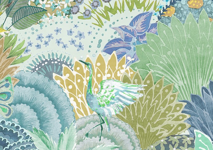 Kolkata Velvet, Spring Mist - Motorised Roman Blind - Image 7